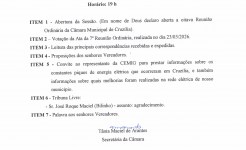 Pauta da 8ª Reunião Ordinária dia 06/04/2026 às 19 h Pauta da 8ª Reunião Ordinária dia 06-04-2026 às 19 hrs